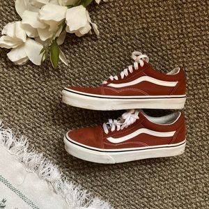 Vans old school skool sneakers burgundy/red